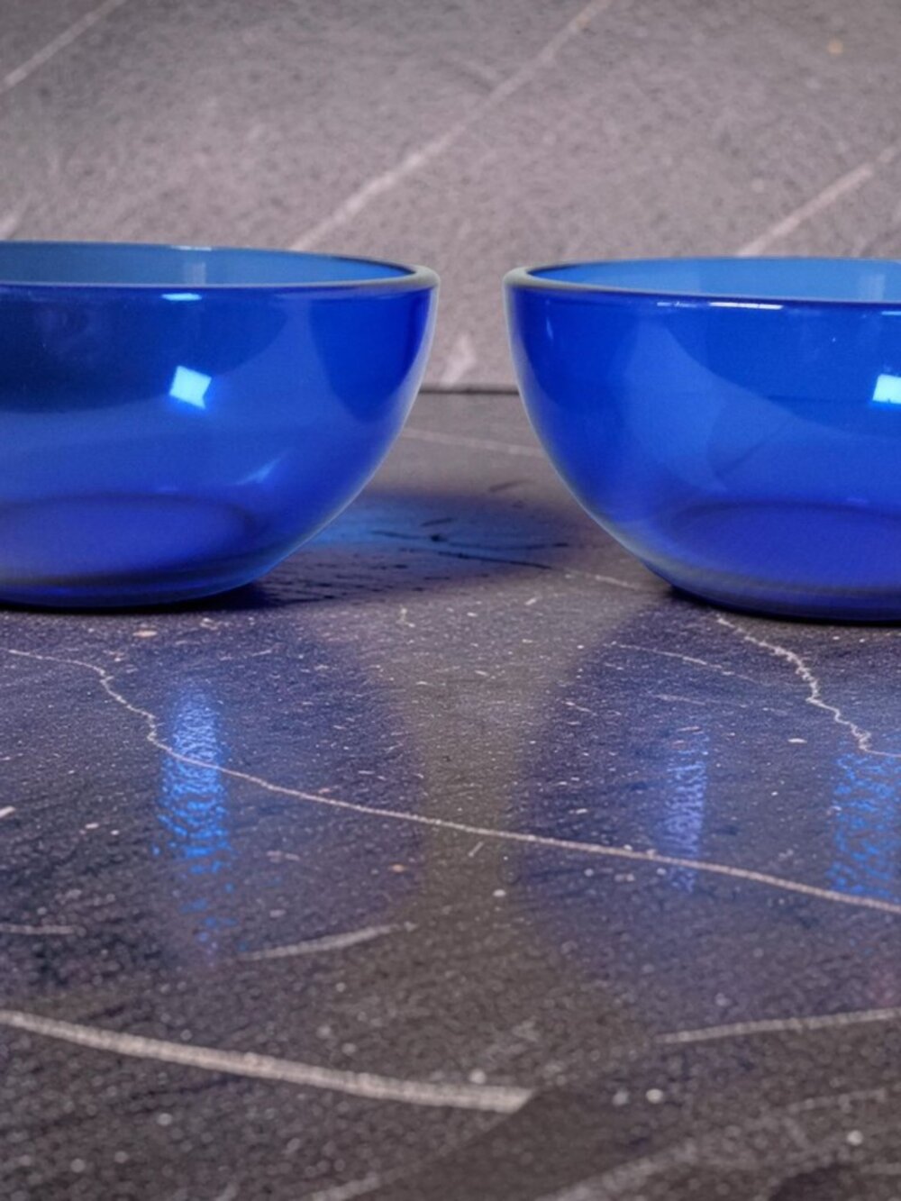 Vintage Cobalt Blue Heavy Glass Cereal,Soup,Desert Bowl